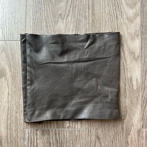 SPRWMN Dark Grey 100% Authentic Leather Tube Top